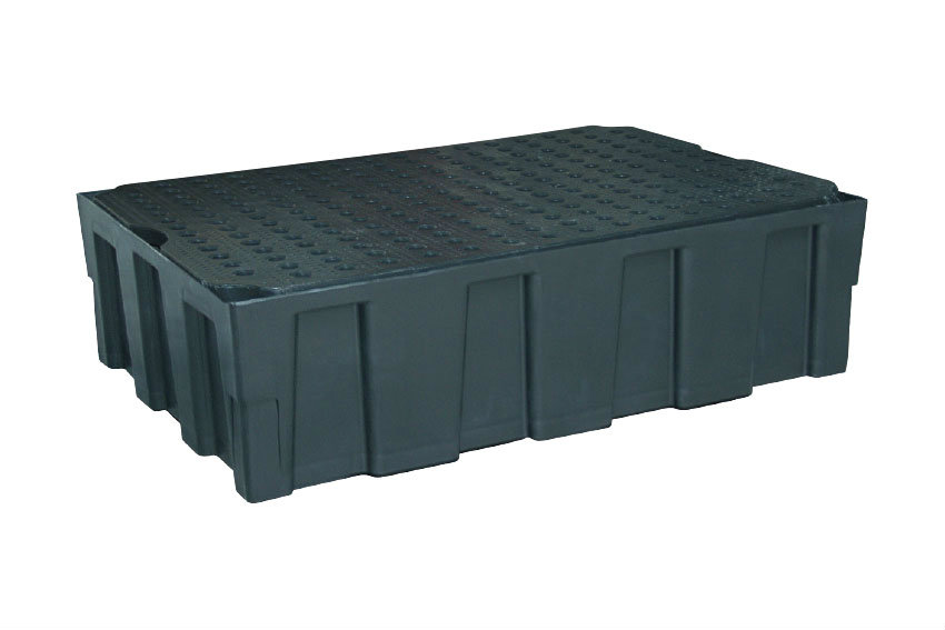 Euro-pe 250l retention bin - with pe grid 