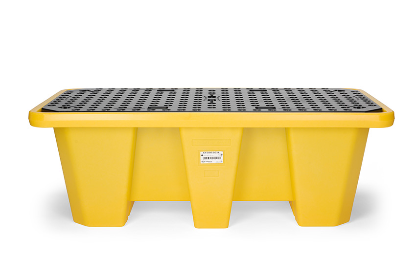 Bac de rétention avec grille 250l - 2 fûts - 1450x800x505mm - emboîtable - pas pour DE/AT 