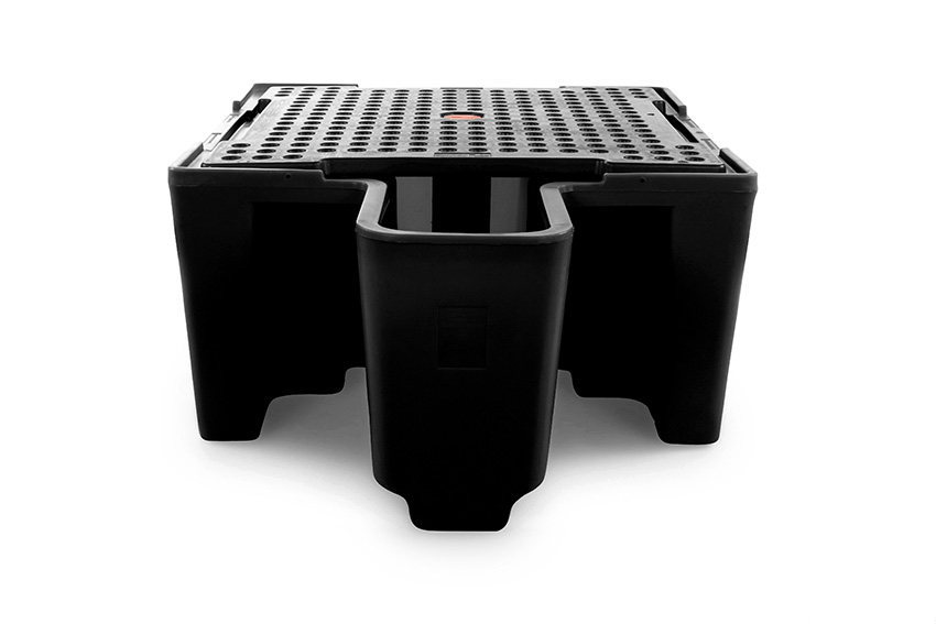 Leak tray - 1 IBC container - 1120l - with grate - nestable 