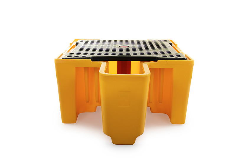 Leak tray - 1 IBC container - 1120l - with grate - nestable 