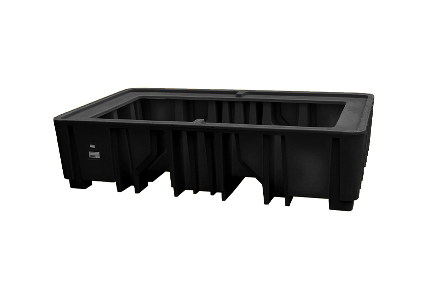 Leak tray - 2 IBC containers - 1200l - without grate - not nestable 