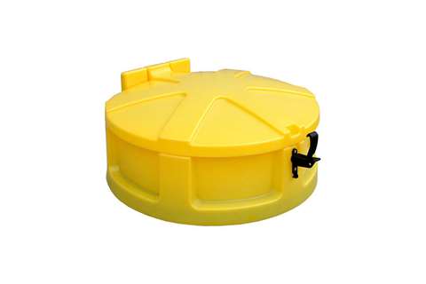 220l drum funnel - yellow - with lid
