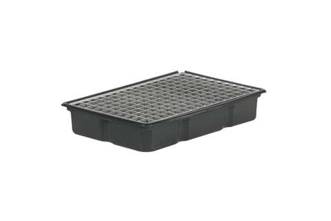 Bac de rétention  600x400mm - 16 l - pe - avec platforme zinguee