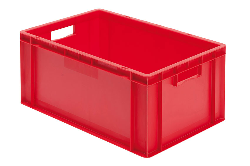 EN Stacking bin Rainbow 51l - 600x400x270mm - closed sides and bottom 