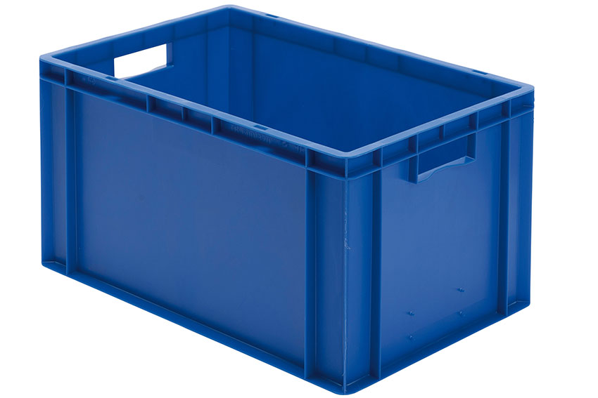 EN Stacking bin Rainbow 61l - 600x400x320mm - closed sides and bottom 