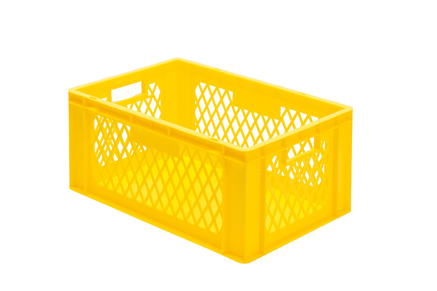EN Stacking bin Rainbow 51l - 600x400x270mm - perforate sides and closed bottom 