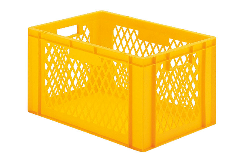 EN Stacking bin Rainbow 61l - 600x400x320mm - perforate sides and closed bottom 