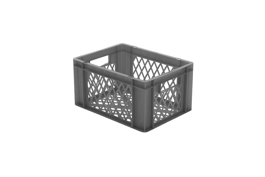 EN Stacking bin Rainbow 19l - 400x300x210mm - perforated sides and bottom 