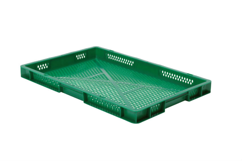 EN Stacking bin Rainbow 9,5l - 600x400x50mm - perforated sides and bottom 