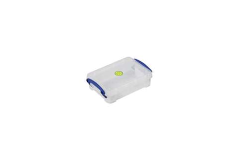 Boîte transparente 0,35l empilable sur le couvercle inclus - 155x100x40mm