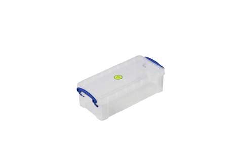 Transparent box 0,90l stackable on included lid - 220x100x70mm