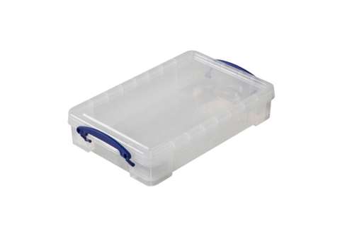 Boîte transparente 4l (a4) empilable sur le couvercle inclus - 395x255x88mm