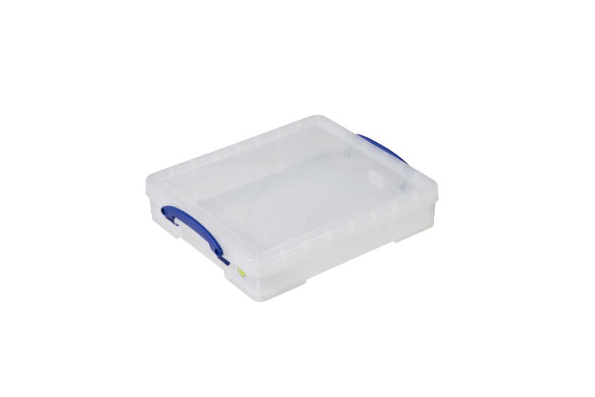 Transparent box 7l stackable on included lid - 400x350x85mm 