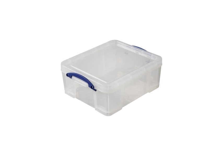 Transparent box 18l stackable on included lid - 480x390x200mm 