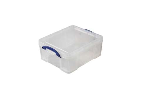 Transparent box 18l stackable on included lid - 480x390x200mm