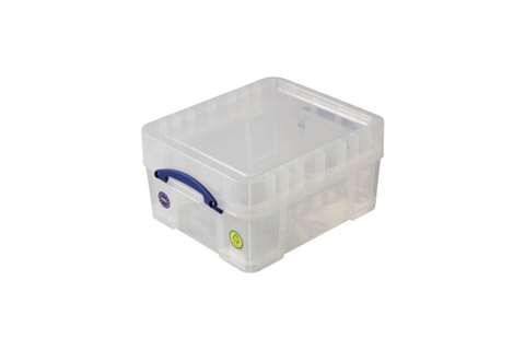 Boîte transparente 18l xl empilable sur le couvercle inclus - 480x390x230mm