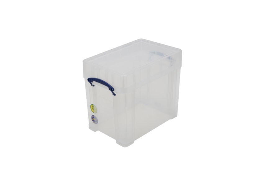 Transparent box 19L XL (A4) stackable on included lid - 395x255x330mm 