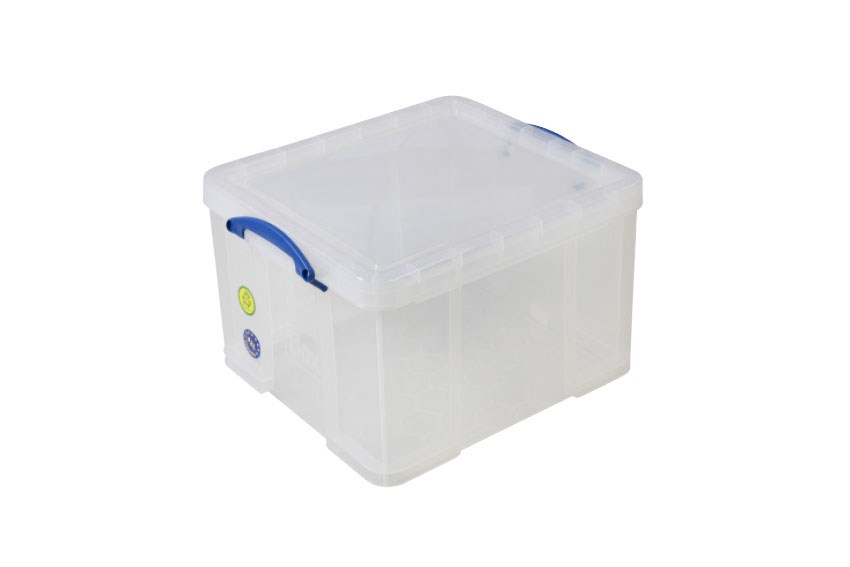 Boîte transparente 42l empilable sur le couvercle inclus - 520x440x310mm 