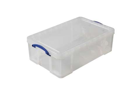 Boîte transparente 50l empilable sur le couvercle inclus - 710x440x230mm