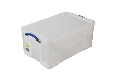 Transparent box 64l stackable on included lid - 710x440x310mm