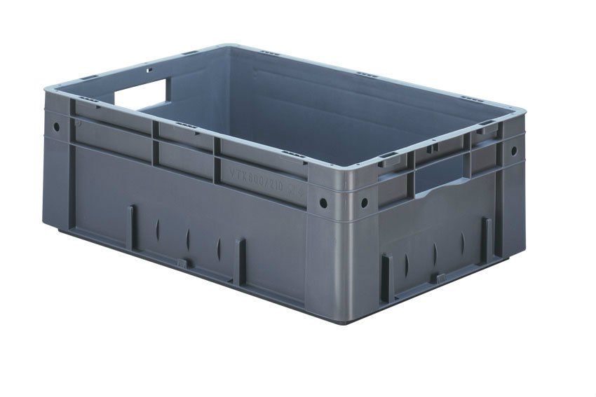 EN Stackable container Rainbow 39l - 600x400x210mm - reinforced base and side walls 