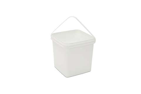 Seau carre - 5,5l - avec support plastique - sans couvercle