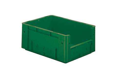Bac euronorm 400x300x175 - ouv. front. - 15l - fond et parois pleins