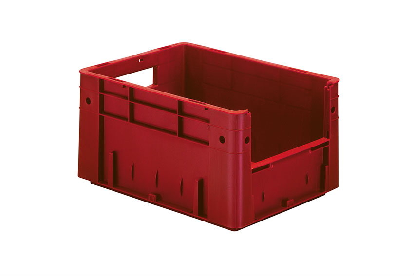 Euronorm 400x300x210mm - frontal opening - 18l - bottom and sides closed 