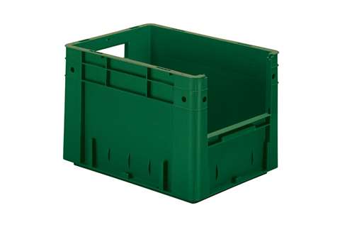 Bac euronorm 400x300x270 - ouv. front. - 24l - fond et parois pleins