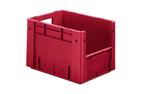 Bac euronorm 400x300x270 - ouv. front. - 24l - fond et parois pleins