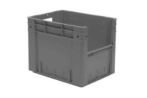 Bac euronorm 400x300x320 - ouv. front. - 29l - fond et parois pleins