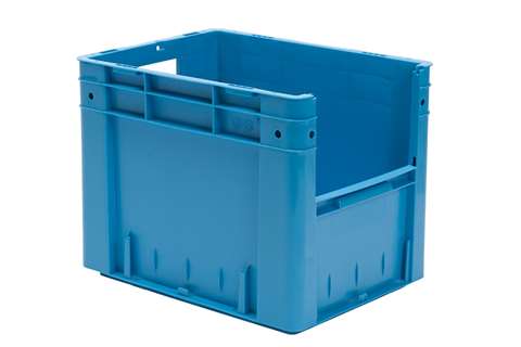 Bac euronorm 400x300x320 - ouv. front. - 29l - fond et parois pleins
