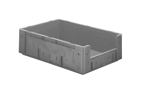 Bac euronorm 600x400x175 - ouv. front. - 32l - fond et parois pleins