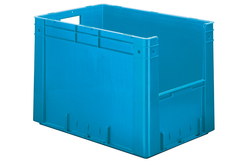 Euronorm 600x400x420 - frontal opening - 81l - bottom and sides closed 