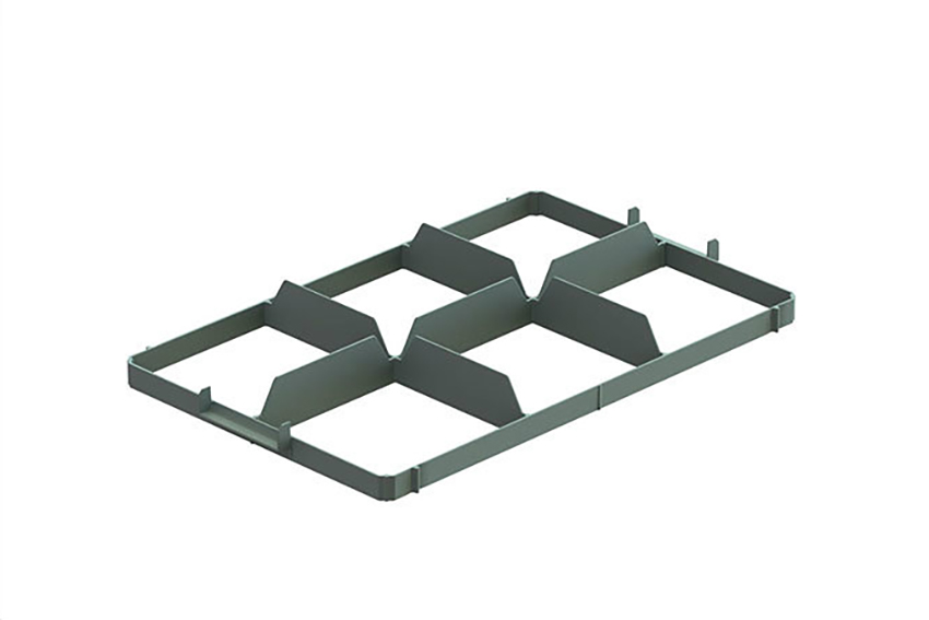 EN Separator - 2x3 compartments (above) - max ø glass: 177mm 
