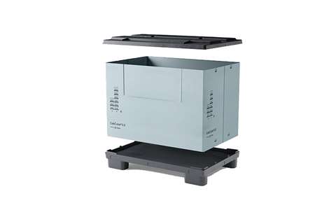 Sleeve box 1235x830x954mm - 4 pieds - avec porte