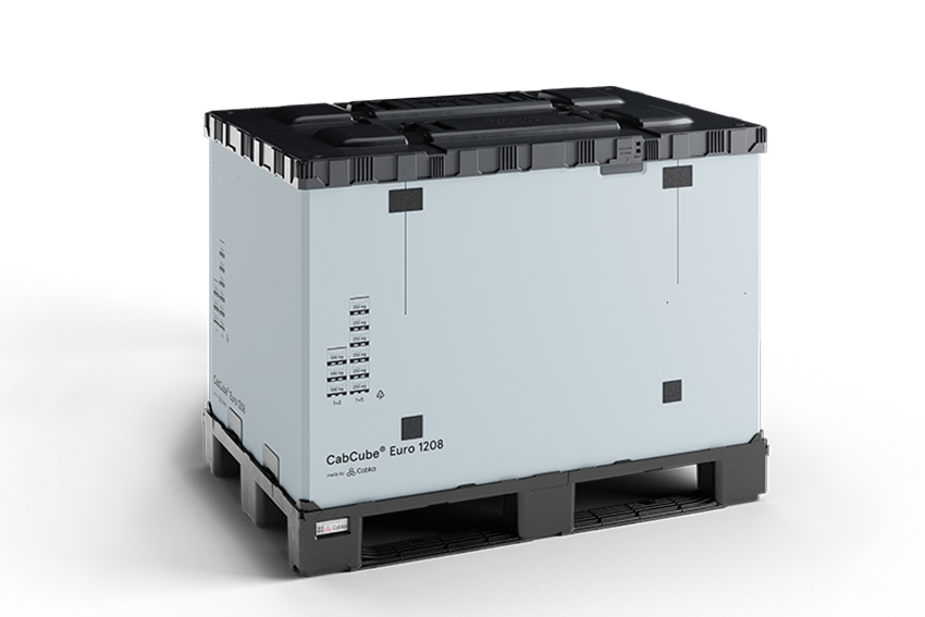 Sleeve box 653l - 1200x800x934mm - 3 semelles - avec porte 