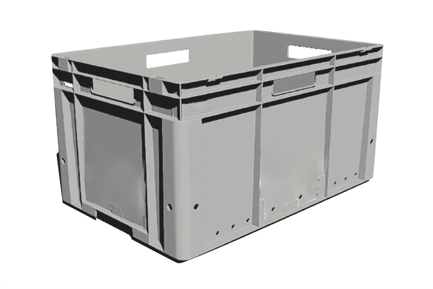EN Stackable container Solid line 61l - 600x400x320mm - reinforced to 50kg load capacity 