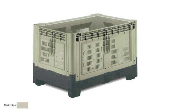 Smartbox 1200x800x805 mm - vented - with 2 skids - 585 l 