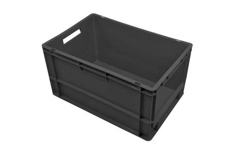 Euronorm picking container - frontal opening - reinforced bottom - regenerate - 600x400x320mm