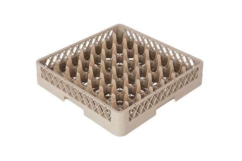 Glass rack 49 compartments - 500x500x100mm - Rack-Master - Ø glass: 25x63mm