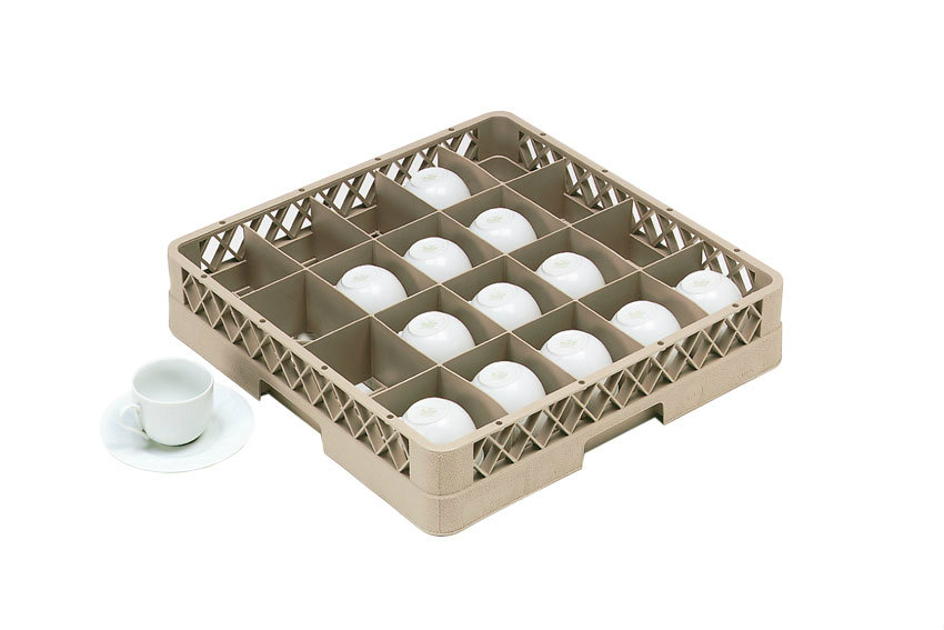 Cup rack 20 compartments of 112x89mm - 500x500x100mm 