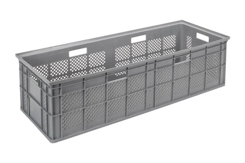 Bac de stockage gerbable - 100l - multi - 1060x395x295mm - côtés ajourés 
