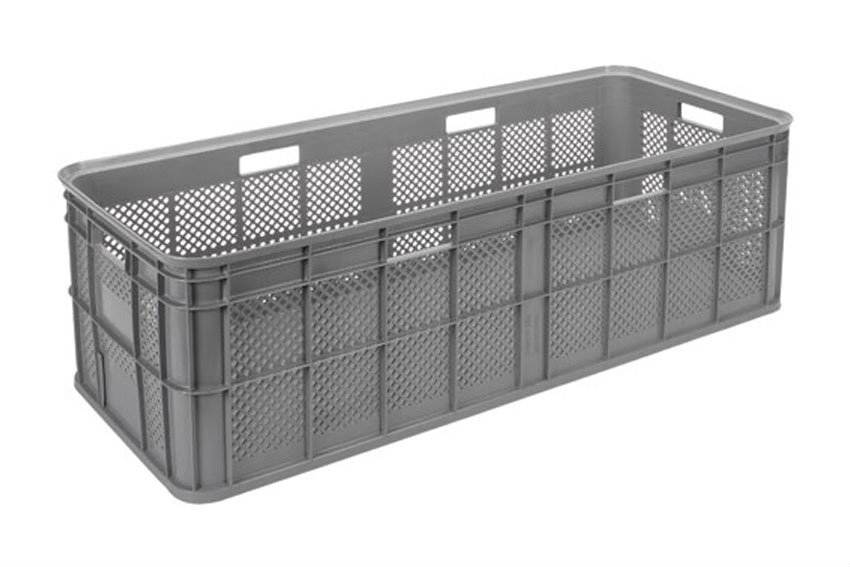 Bac de stockage gerbable - 180l - multi - 1190x490x370mm - côtés ajourés 