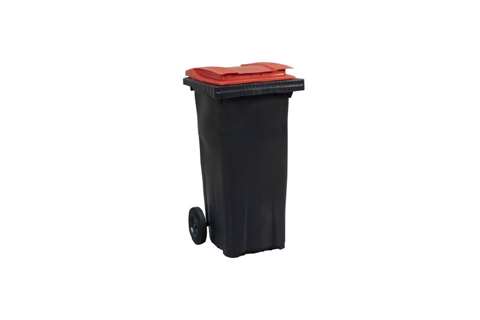 Container on wheels - 120l - with colored lid