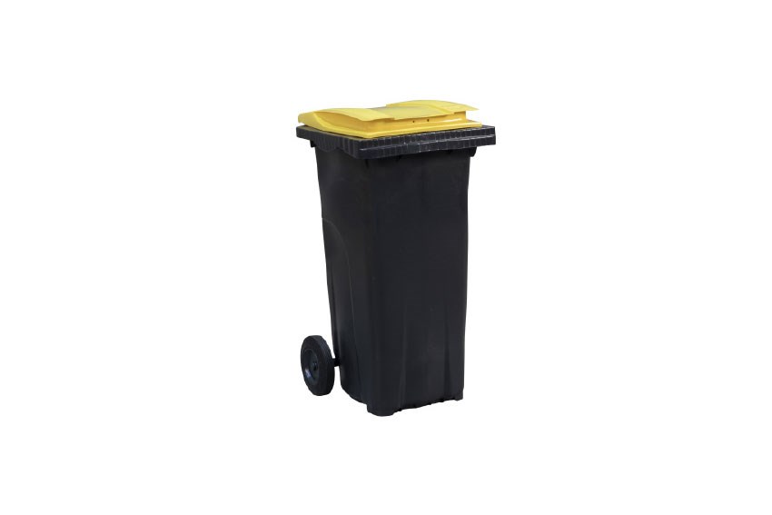 Container on wheels - 120l - with colored lid 