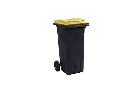 Container on wheels - 120l - with colored lid