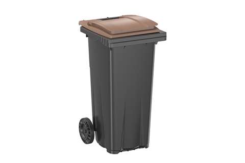 Container on wheels - 120l - with colored lid