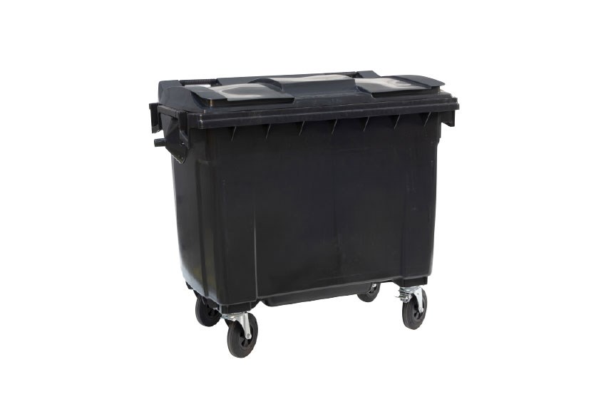Maxi-container 4 casters - 660l - coloured body + coloured lid 