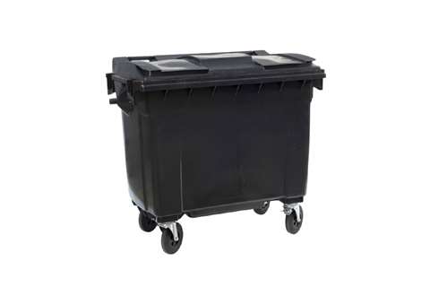 Maxi-container 4 casters - 660l - coloured body + coloured lid